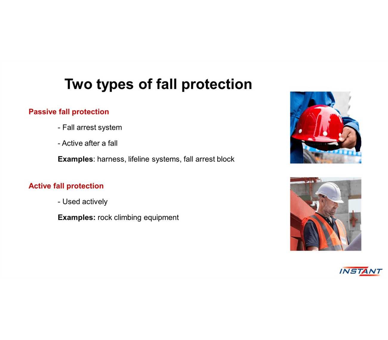 Fall protection online course » Koulutus » Instant Group