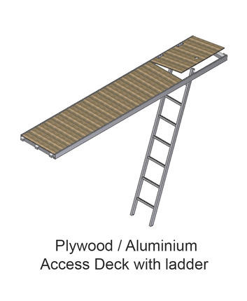 Plywood - Aluminium Access Deck with ladder
